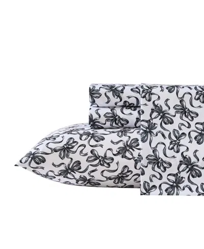 Betsey Johnson Pop Art Cherry Microfiber 4-pc. Sheet Set, Queen In Ballet Bows