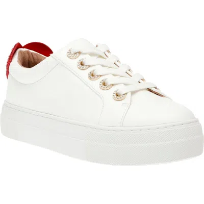 Betsey Johnson Presely Womens Rhinestone Heart Casual And Fashion Sneakers In Multi