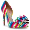 Betsey Johnson Prince P Womens Printed Stilettos D'orsay Heels In Multi