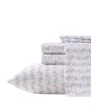 Betsey Johnson Printed Brushed Microfiber 6-pc. Sheet Set, Queen In Pink