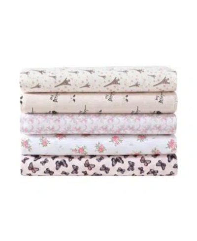Betsey Johnson Printed Brushed Microfiber Sheet Set In Trailing Bouquet Rose