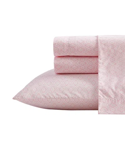 Betsey Johnson Printed Cotton Percale 4 Pc. Sheet Set, Full In Diamond Lace