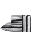 Betsey Johnson Printed Cotton Percale 4-pc. Sheet Set, Queen In Sketchy Stripe