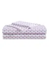 Betsey Johnson Printed Microfiber 4 Piece Sheet Set, Queen In Butterfly Stripe