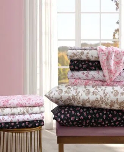 Betsey Johnson Printed Microfiber Sheet Sets In Butterfly Stripe