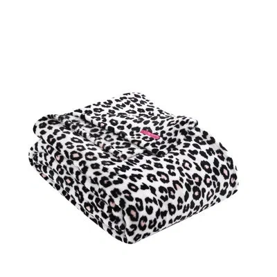 Betsey Johnson Printed Ultra Soft Plush Fleece Blankets In Blue;pink