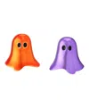 Betsey Johnson Purple Halloween Ghost Mismatch Stud Earrings