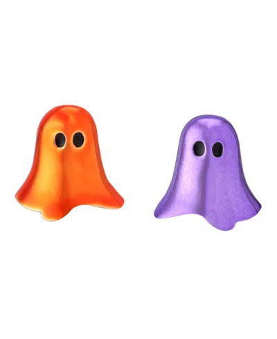 Betsey Johnson Purple Halloween Ghost Mismatch Stud Earrings