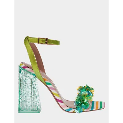 Betsey Johnson Quinta Green Multi In White Multi