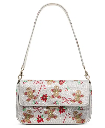Betsey Johnson Rhinestone Small Shoulder Handbag In Multi