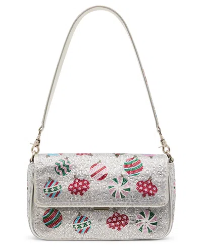 Betsey Johnson Rhinestone Small Shoulder Handbag In Multi