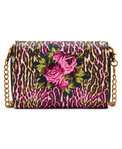 Betsey Johnson Ring Pop Patent Crossbody Wallet In Multi