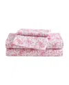 Betsey Johnson Satin 4 Piece Sheet Set, King In Pink Ballet Bows