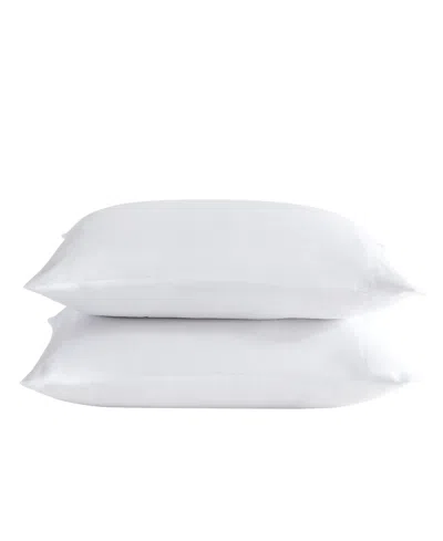 Betsey Johnson Satin Pillowcase Pair, Standard In Pearl White