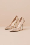 Betsey Johnson Sb-chic Gold Rhinestone Pointed-toe D'orsay Pumps In Gold