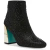 Betsey Johnson Sb-hugo Womens Rhinestone Man Made Ankle Boots In Black