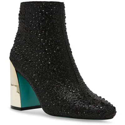 Betsey Johnson Sb-hugo Womens Rhinestone Man Made Ankle Boots In Multi