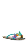 Betsey Johnson Sellena Slide Sandal In Teal Multi