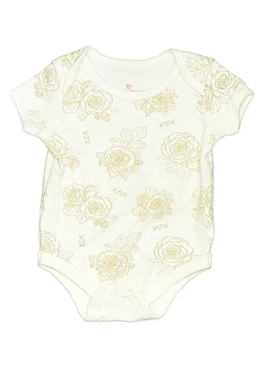 Pre-owned Betsey Johnson Babies' Short Sleeve Onesie In White