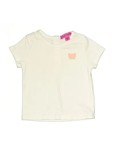 Pre-owned Betsey Johnson Kids' Short Sleeve T-shirt In White