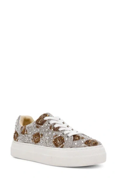 Betsey Johnson Sidny Crystal Pavé Platform Sneaker