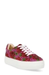 BETSEY JOHNSON SIDNY CRYSTAL PAVÉ PLATFORM SNEAKER