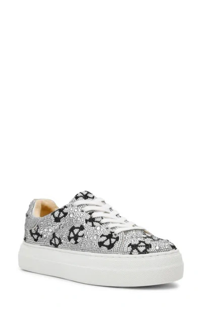 Betsey Johnson Sidny Platform Sneaker In Silver