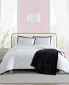 Betsey Johnson Signature Hotel 4 Piece Comforter Set, Full/queen In White,black