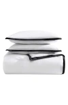 Betsey Johnson Signature Hotel Solid Comforter & Sham Set In White/black