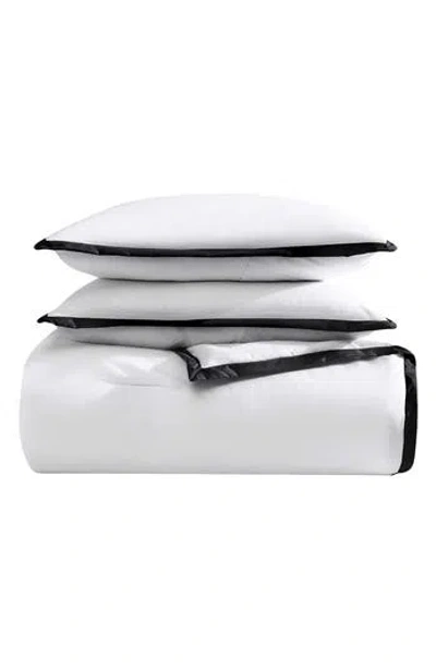Betsey Johnson Signature Hotel Solid Comforter & Sham Set In White/black