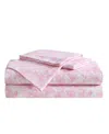 Betsey Johnson Silky Microfiber Printed 3-pc. Sheet Set, Twin In Pink