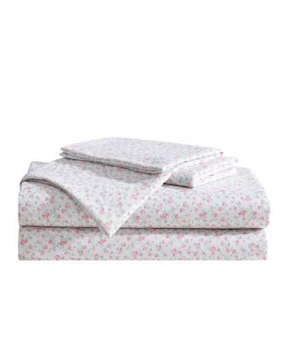 Betsey Johnson Silky Microfiber Printed 3-pc. Sheet Set, Twin In Pink