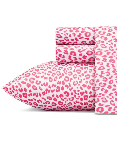 Betsey Johnson Silky Microfiber Printed 3-pc. Sheet Set, Twin Xl In Pink