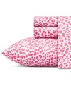Betsey Johnson Silky Microfiber Printed 4-pc. Sheet Set, King In Pink