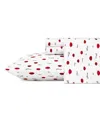 Betsey Johnson Silky Microfiber Printed 4-pc. Sheet Set, King In Love Lips