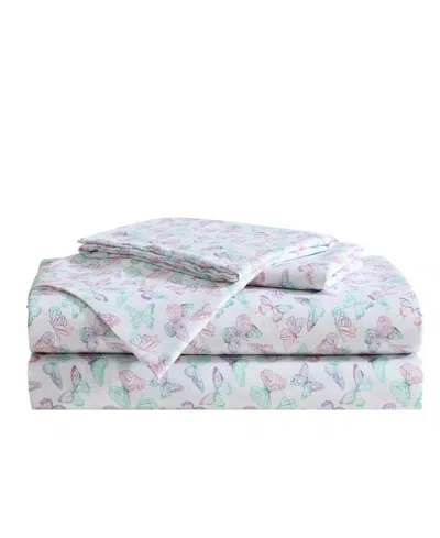 Betsey Johnson Silky Microfiber Printed 4-pc. Sheet Set, King In Multi