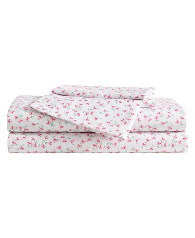 Betsey Johnson Silky Microfiber Printed 4-pc. Sheet Set, Queen In Pink