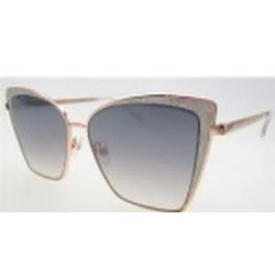 Betsey Johnson Silver Butterfly Ladies Sunglasses 10266006.cgr Silsil In Gray