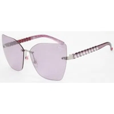 Betsey Johnson Silver Butterfly Ladies Sunglasses 10267561.lts Gldsil In Pink
