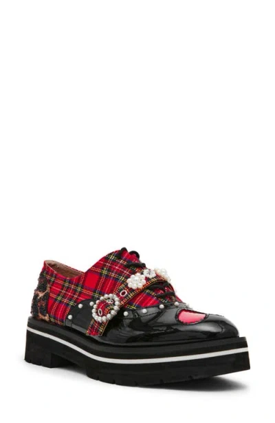 Betsey Johnson Simonee Buckle Derby In Red