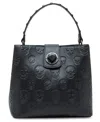 Betsey Johnson Skull Boss Bucket In Black