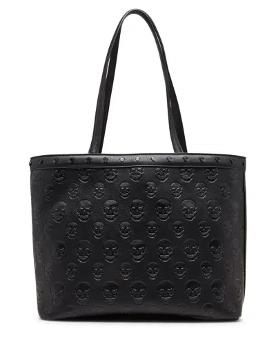 Betsey Johnson Skull Boss Medium Tote Bag In Black