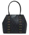 Betsey Johnson Skull Boss Trap Tote In Black
