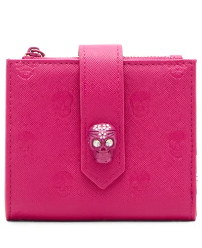 Betsey Johnson Skullicious Bifold Wallet In Pink