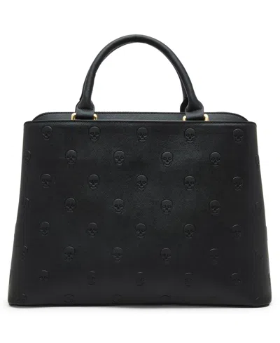 Betsey Johnson Skullicious Satchel Bag In Black