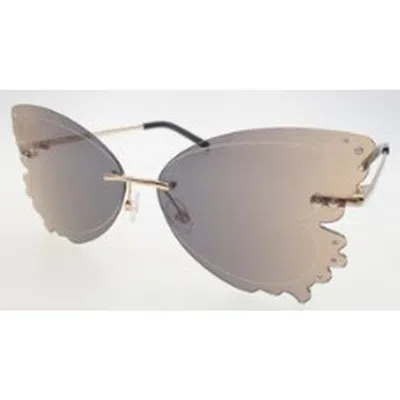 Betsey Johnson Smoke Butterfly Ladies Sunglasses 10266011.cgr Gldsmk In Gold