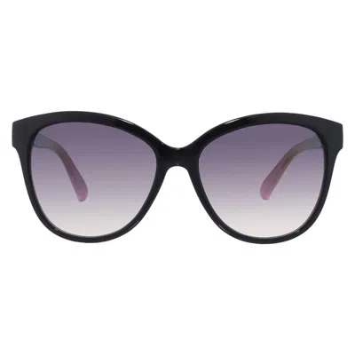 Betsey Johnson Smoke Cat Eye Ladies Sunglasses 10263555.cgr Blksmk In Black