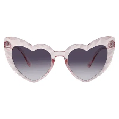 Betsey Johnson Smoke Irregular Ladies Sunglasses 10257964.lts Pnksmk In Multi