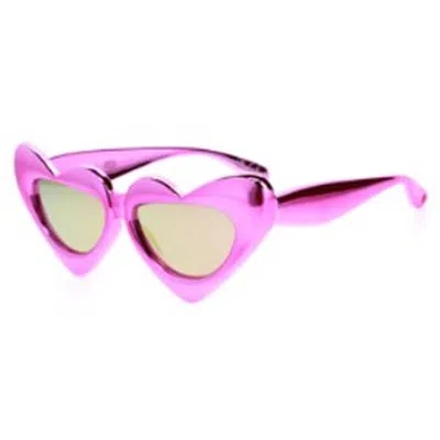 Betsey Johnson Smoke Irregular Ladies Sunglasses 10269715.lts Pnksmk In Pink