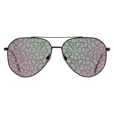 Betsey Johnson Smoke Pilot Ladies Sunglasses 10266360.cgr Blksmk In Red